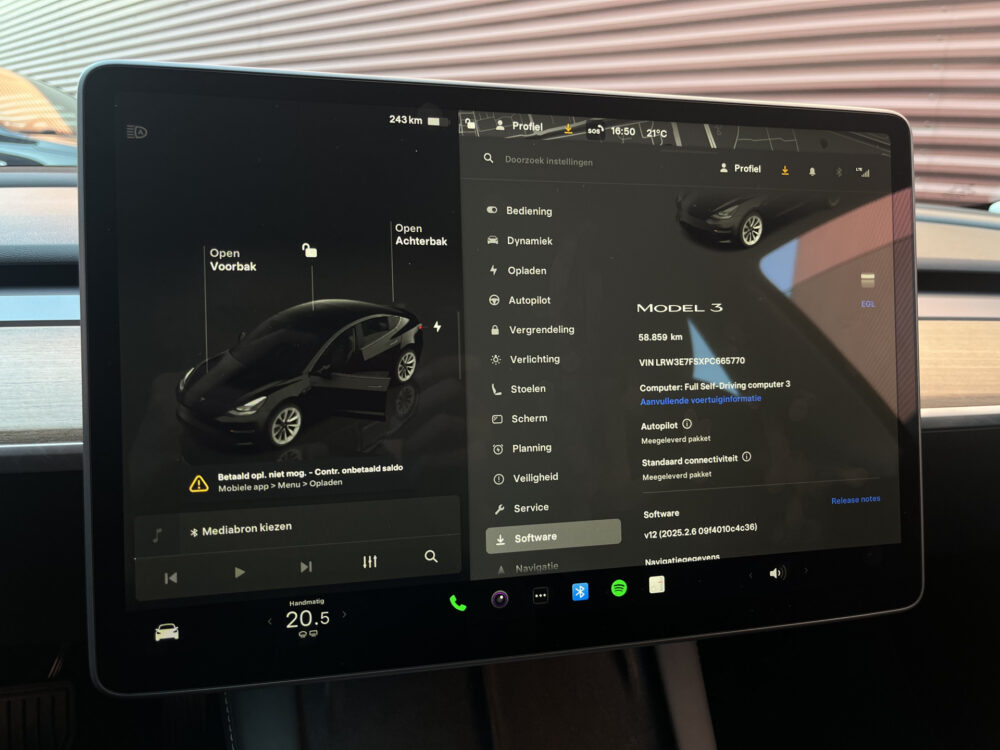 Tesla Model 3 Standard RWD Plus 60 kWh // LEDER // PANODAK // ELEK.STOELEN+GEHEUGEN // AUTOPILOT /// 360 CAMERA // NAVI // 28