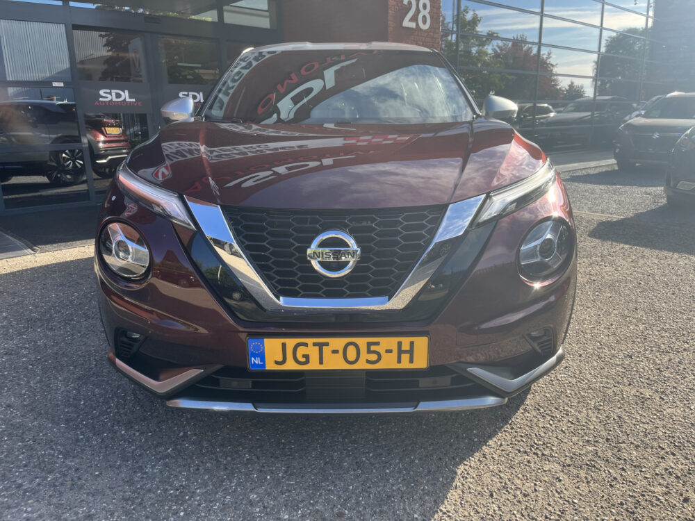 Nissan Juke 1.0 DIG-T N-Design // ADAPT. CRUISE // BOSE AUDIO // LEDER-ALCANTARA // 360 CAMERA // DODEHOEK // NAVI+CARPLAY // KEYLESS // 7