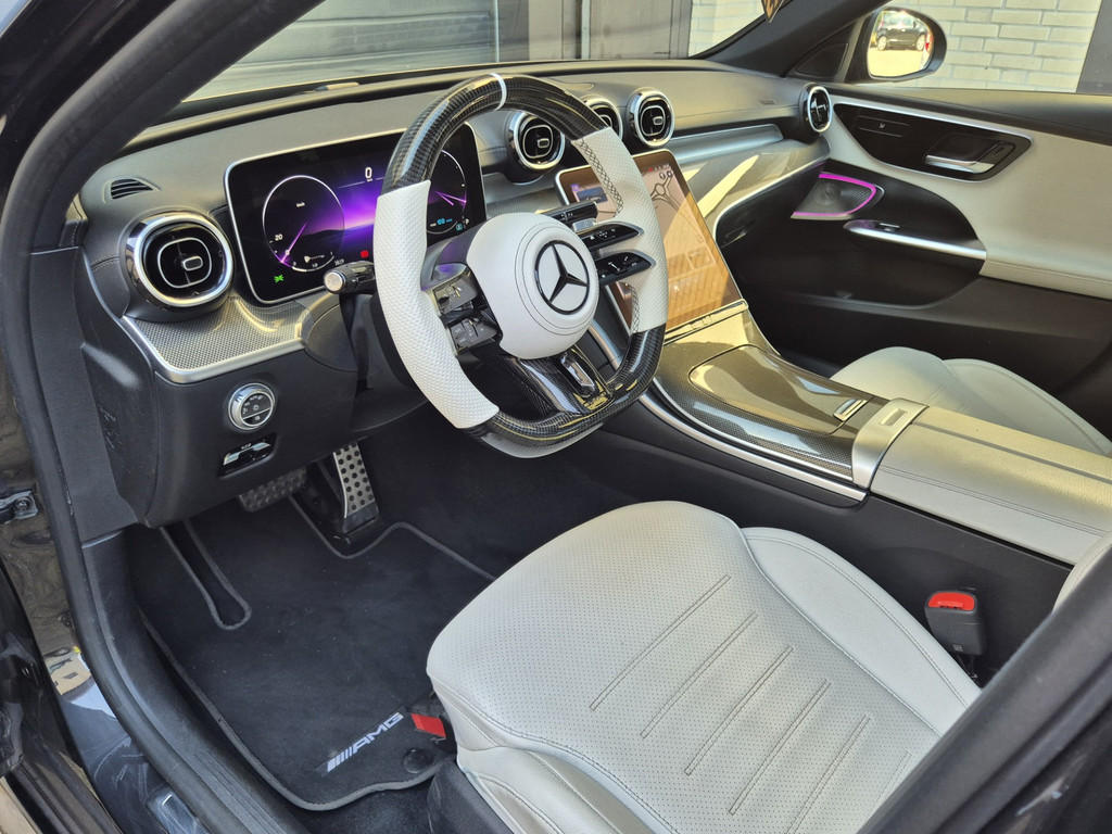 Mercedes-Benz C-klasse 180 AMG Line | Burmester | Wit leder | Pano 11