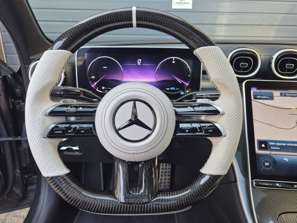 Mercedes-Benz C-klasse 180 AMG Line | Burmester | Wit leder | Pano 12