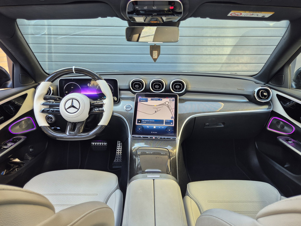 Mercedes-Benz C-klasse 180 AMG Line | Burmester | Wit leder | Pano 14