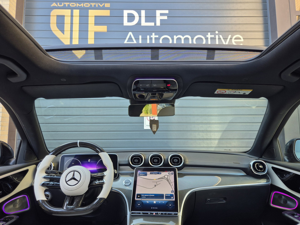 Mercedes-Benz C-klasse 180 AMG Line | Burmester | Wit leder | Pano 15
