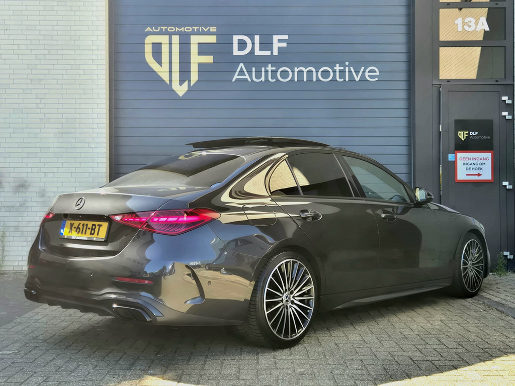 Mercedes-Benz C-klasse 180 AMG Line | Burmester | Wit leder | Pano 4