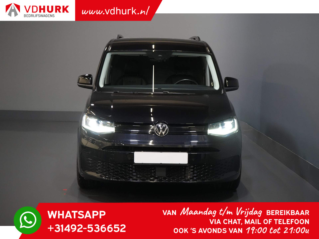 Volkswagen Caddy Cargo Maxi Bestelbus 2.0 TDI Black Edition 125 pk DSG Aut. BPM VRIJ! Ready2Go Leder/ Adapt. Cruise/ Virtual Cockpit/ Standkachel/ LED/ Stoelverw./ Na 6