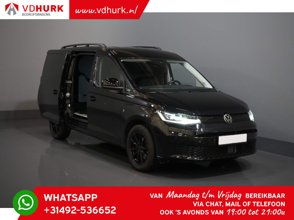 Volkswagen Caddy Cargo Maxi Bestelbus 2.0 TDI Black Edition 125 pk DSG Aut. BPM VRIJ! Ready2Go Leder/ Adapt. Cruise/ Virtual Cockpit/ Standkachel/ LED/ Stoelverw./ Na 7