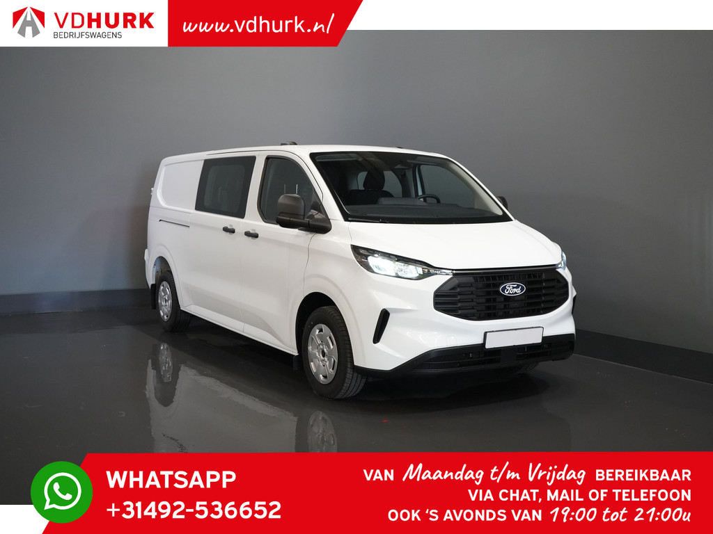 Ford Transit Custom Bestelbus 320 2.0 TDCI 136 pk L2 Trend BPM VRIJ! DC Dubbel Cabine/ 5 jaar/200.000 km Garantie/ Carplay/ Climate/ Camera/ PDC/ Cruise 0