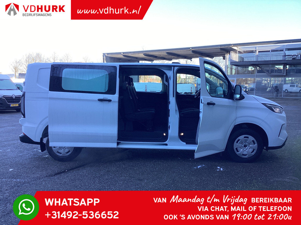 Ford Transit Custom Bestelbus 320 2.0 TDCI 136 pk L2 Trend BPM VRIJ! DC Dubbel Cabine/ 5 jaar/200.000 km Garantie/ Carplay/ Climate/ Camera/ PDC/ Cruise 5