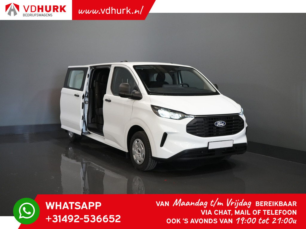 Ford Transit Custom Bestelbus 320 2.0 TDCI 136 pk L2 Trend BPM VRIJ! DC Dubbel Cabine/ 5 jaar/200.000 km Garantie/ Carplay/ Climate/ Camera/ PDC/ Cruise 7