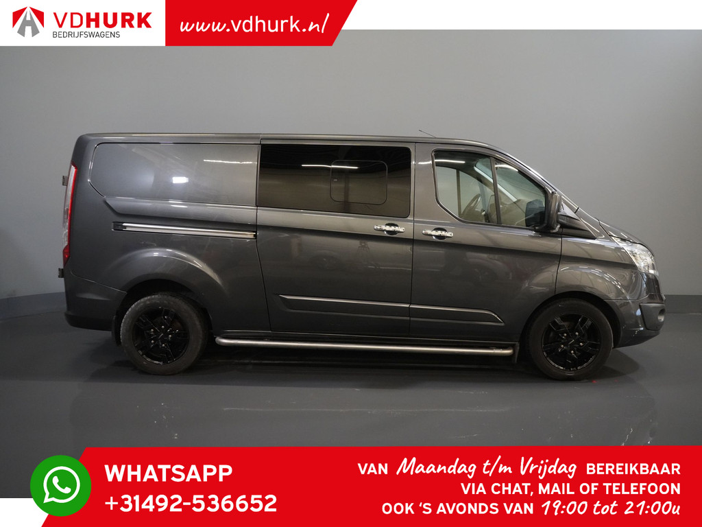 Ford Transit Custom Bestelbus 2.0 TDCI 170 pk L2 Limited DC Dubbel Cabine 2x Schuifdeuren/ Stoelverw./ 17”LMV/ Navi/ Cruise/ Camera/ PDC/ Trekhaak 9