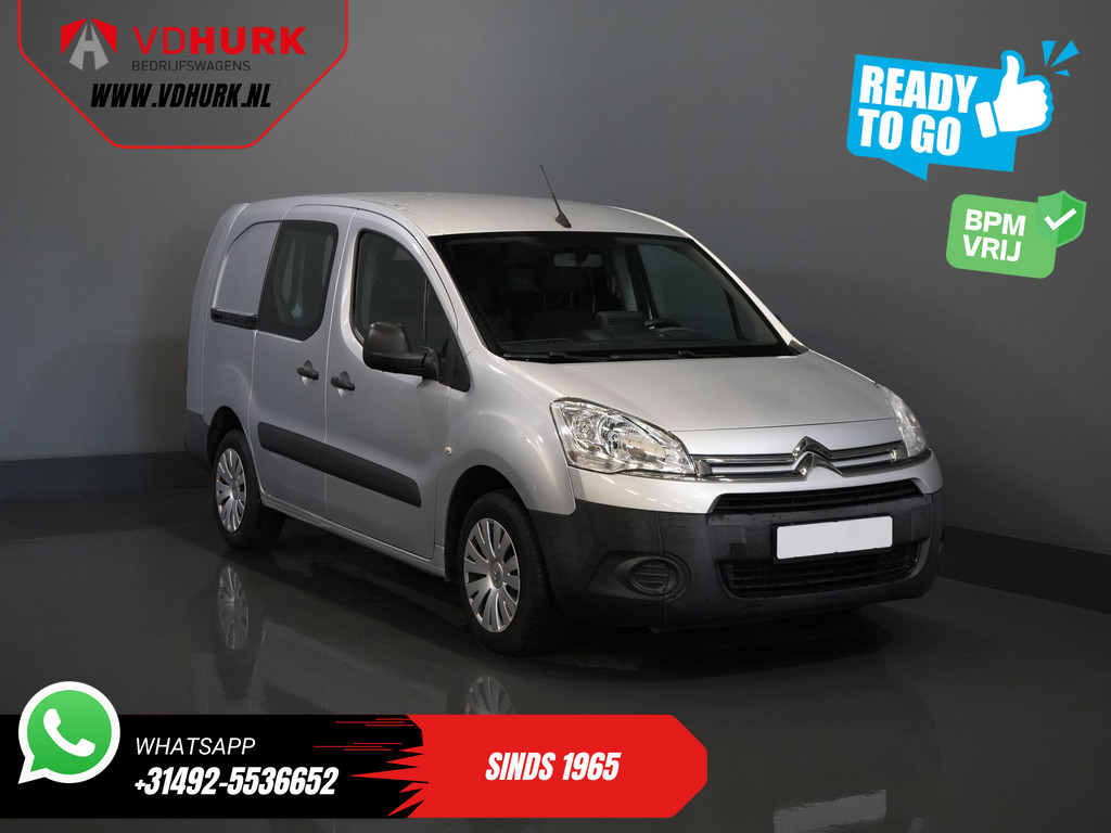 Citroën Berlingo Bestelbus 1.6 HDI 90 pk L2 BPM VRIJ! 3 Pers./ NL-auto/ Airco/ Navi/ Trekhaak 0