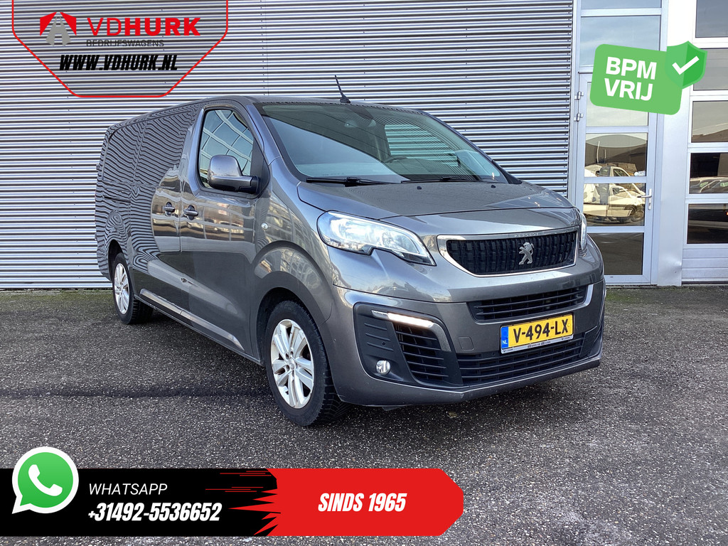 Peugeot Expert Bestelbus 2.0 HDI Aut. 180 pk L3 BPM VRIJ! 2x Elek. Schuif./ Alarm III/ LMV/ Carplay/ PDC/ Navi/ Keyless/ Airco 0