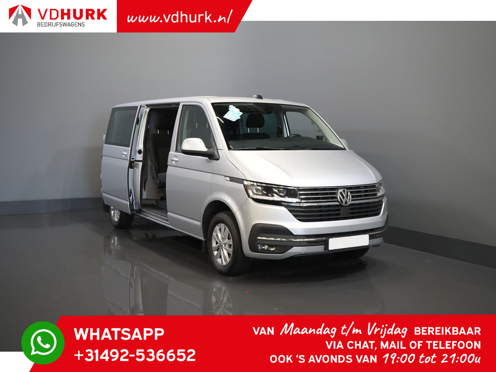 Volkswagen Transporter Bestelbus 2.0 TDI 150 pk DSG Aut. L2 DC Dubbel Cabine Highline BPM VRIJ! Adapt.Cruise/ LED/ 2xSchuifdeur/ Standkachel/ Carplay/ Stoelverw. 7