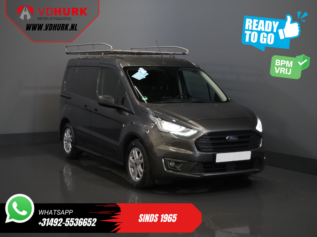 Ford Transit Connect Bestelbus 1.5 TDCI 100 pk BPM VRIJ! Ready2Go NL Auto/ 3Pers./ Imperiaal/ Carplay/ Climate/ Cruise/ Camera/ PDC/ Trekhaak 0