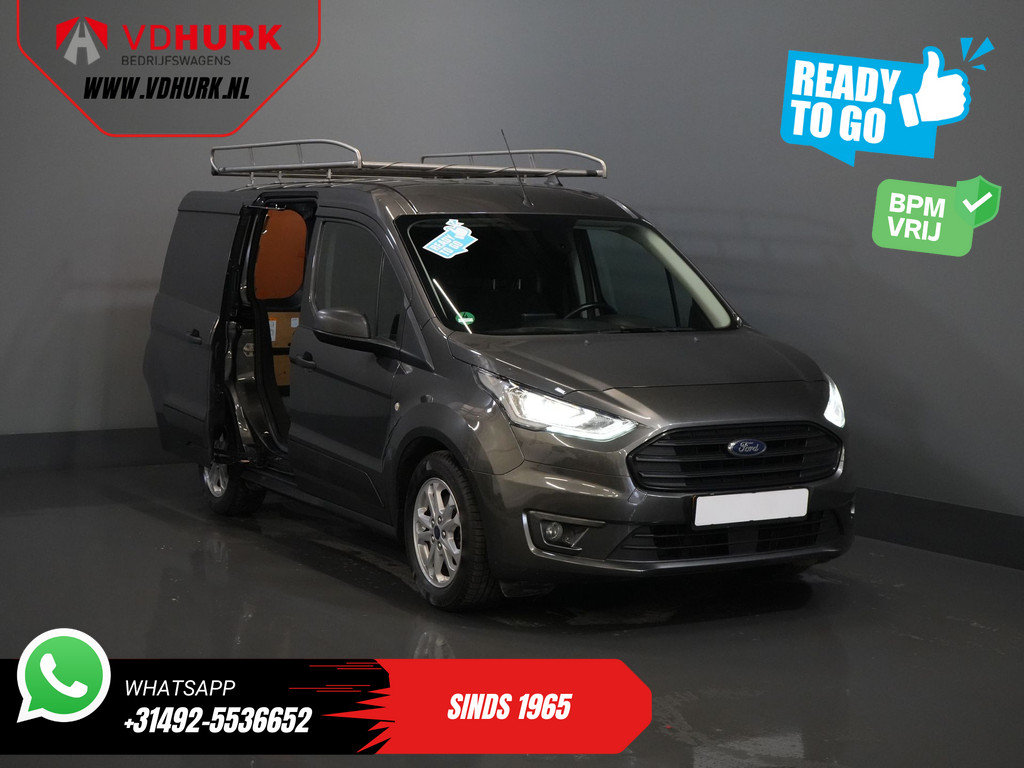 Ford Transit Connect Bestelbus 1.5 TDCI 100 pk BPM VRIJ! Ready2Go NL Auto/ 3Pers./ Imperiaal/ Carplay/ Climate/ Cruise/ Camera/ PDC/ Trekhaak 7