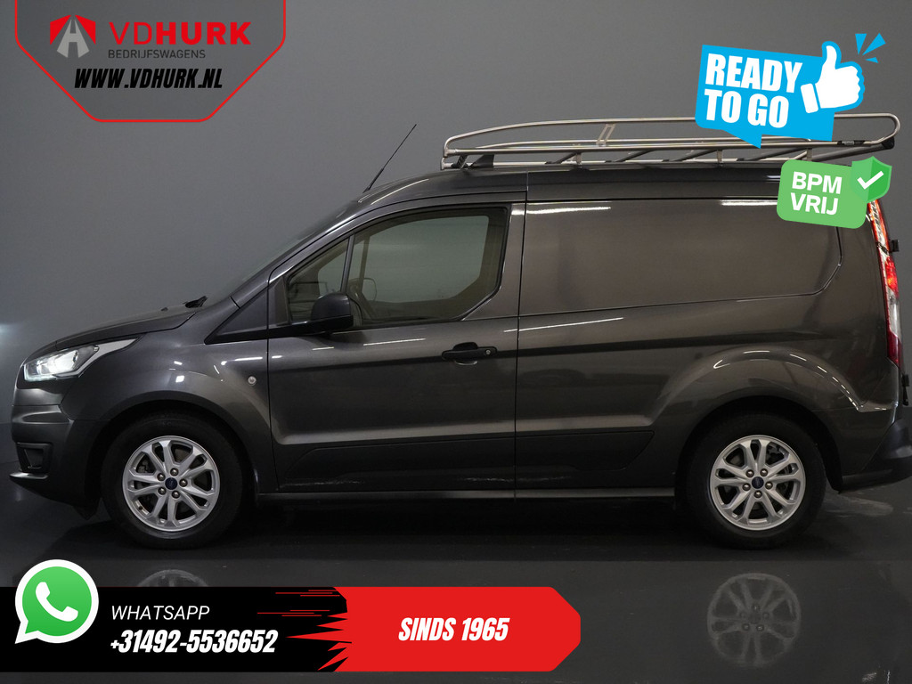 Ford Transit Connect Bestelbus 1.5 TDCI 100 pk BPM VRIJ! Ready2Go NL Auto/ 3Pers./ Imperiaal/ Carplay/ Climate/ Cruise/ Camera/ PDC/ Trekhaak 8