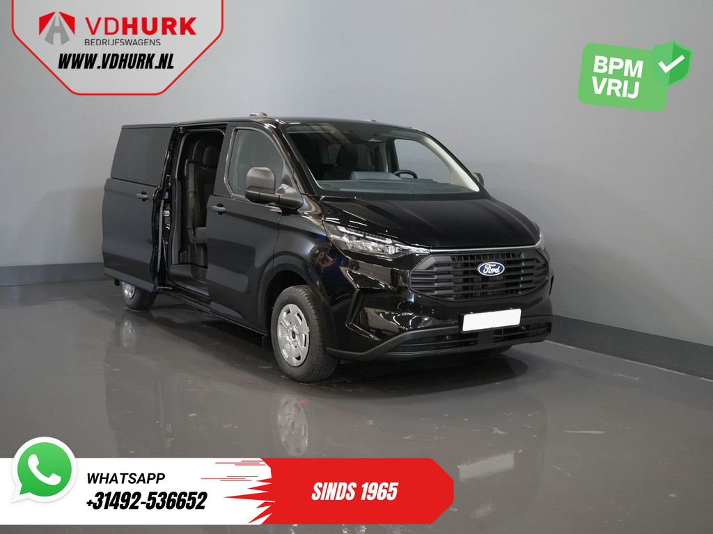 Ford Transit Custom Bestelbus 2.0 TDCI 150 pk Trend DC Dubbel Cabine BPM VRIJ! Garantie 5J of 200.00km/ Adapt.Cruise/ 2xSchuifdeur/ LED/ Navi/ Stoelverw./ Vir 7