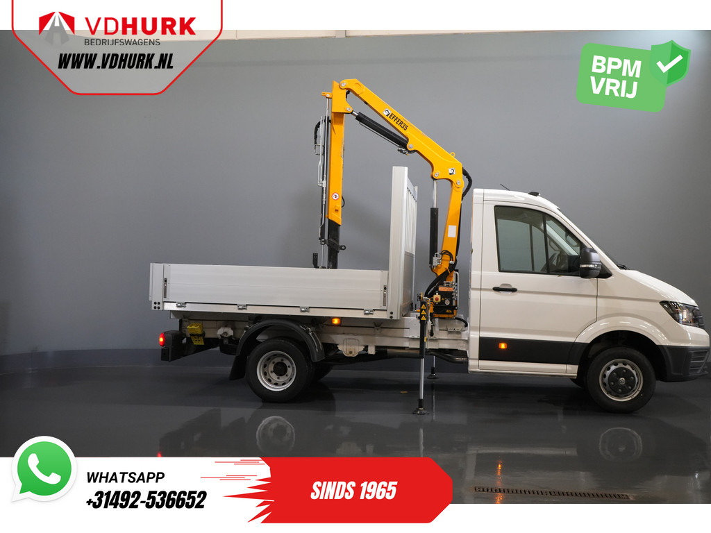 Volkswagen Crafter Open laadbak 50 165 pk Effer 352S Kraan/ Crane/ Kran/ Autokran/ PTO/ Open laadbak/ Dubbel Lucht 29