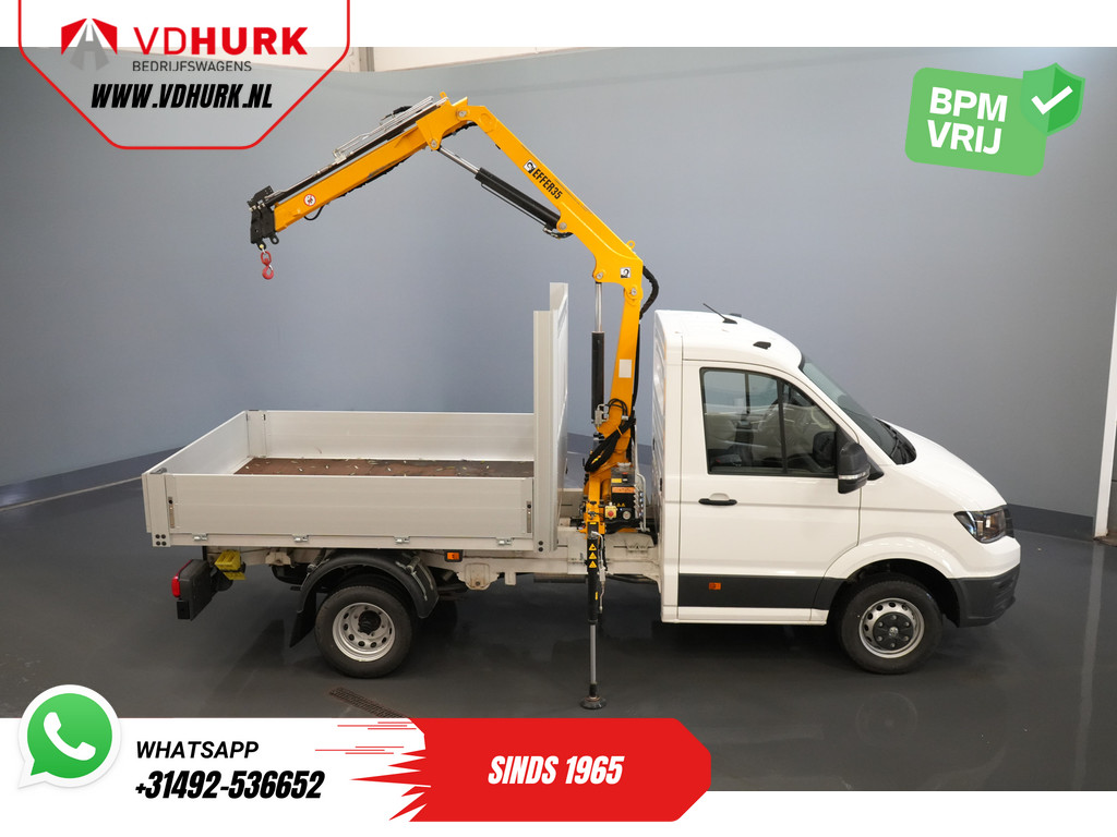 Volkswagen Crafter Open laadbak 50 165 pk Effer 352S Kraan/ Crane/ Kran/ Autokran/ PTO/ Open laadbak/ Dubbel Lucht 37