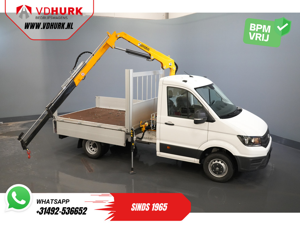 Volkswagen Crafter Open laadbak 50 165 pk Effer 352S Kraan/ Crane/ Kran/ Autokran/ PTO/ Open laadbak/ Dubbel Lucht 39