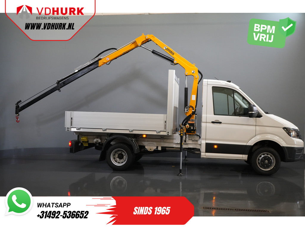 Volkswagen Crafter Open laadbak 50 165 pk Effer 352S Kraan/ Crane/ Kran/ Autokran/ PTO/ Open laadbak/ Dubbel Lucht 1