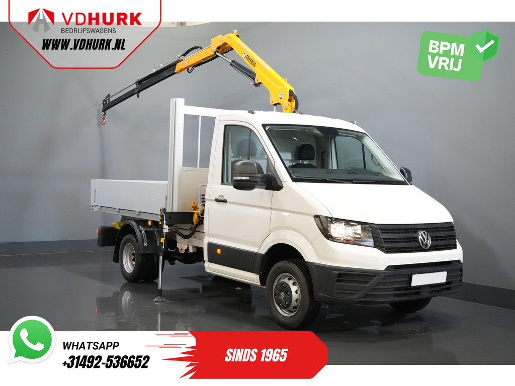 Volkswagen Crafter Open laadbak 50 165 pk Effer 352S Kraan/ Crane/ Kran/ Autokran/ PTO/ Open laadbak/ Dubbel Lucht 34