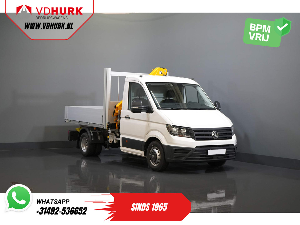 Volkswagen Crafter Open laadbak 50 165 pk Effer 352S Kraan/ Crane/ Kran/ Autokran/ PTO/ Open laadbak/ Dubbel Lucht 7