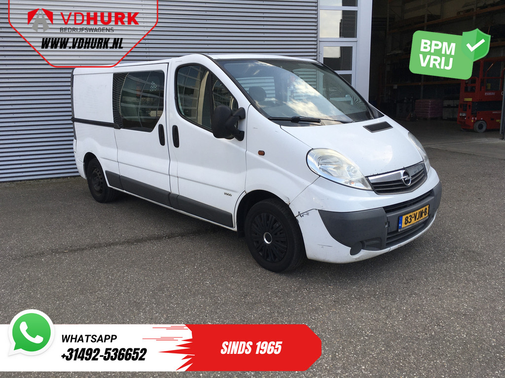 Opel Vivaro Bestelbus 2.0 CDTI 115pk L2 DC Dubbel Cabine/ APK 01-2026/ 6 Pers./ Airco/ Trekhaak 0