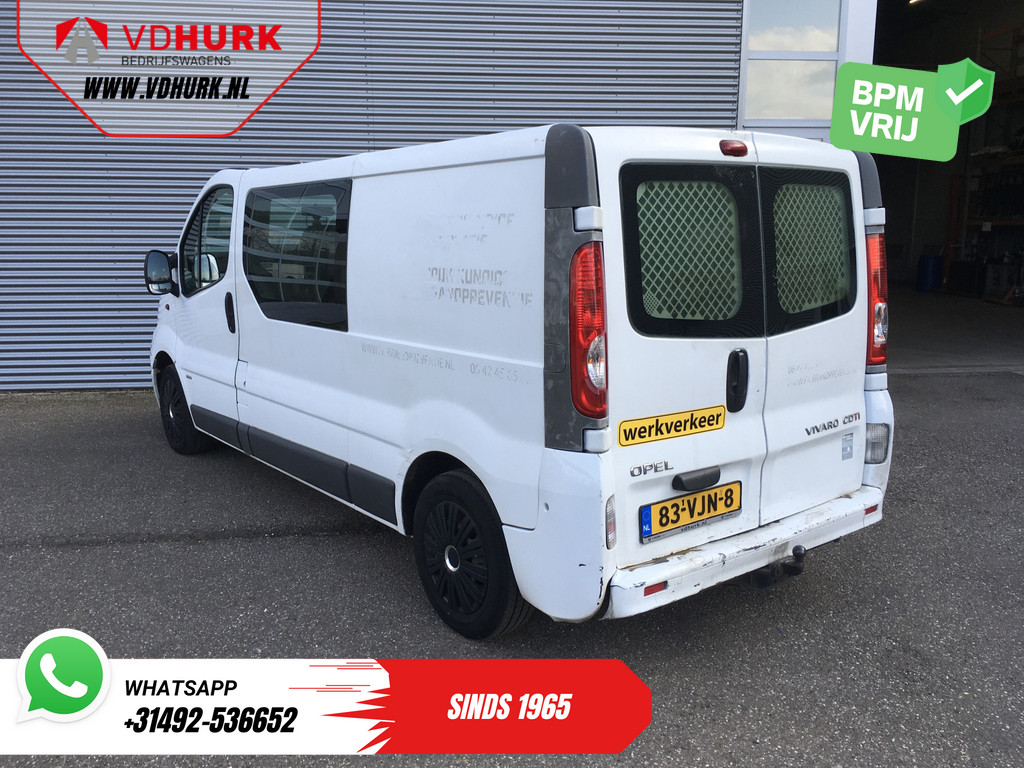 Opel Vivaro Bestelbus 2.0 CDTI 115pk L2 DC Dubbel Cabine/ APK 01-2026/ 6 Pers./ Airco/ Trekhaak 1