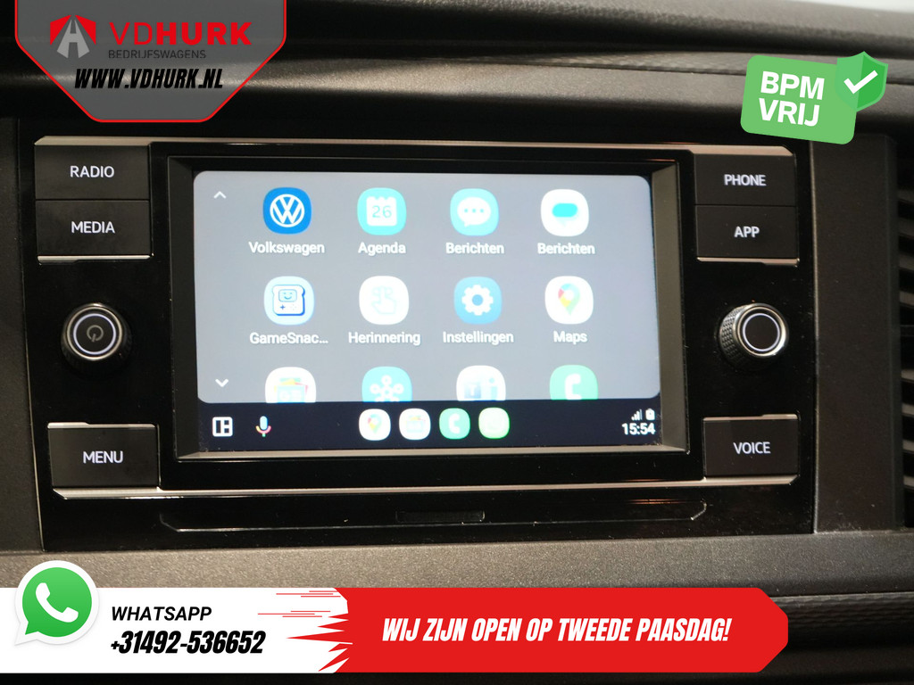 Volkswagen Transporter Bestelbus 2.0 TDI 150 pk DSG Aut. L2 DC Dubbel Cabine BPM VRIJ! LED/ Adapt.Cruise/ Standkachel/ Stoelverw./ Carplay/ Camera/ PDC/ LMV/ Tre 22