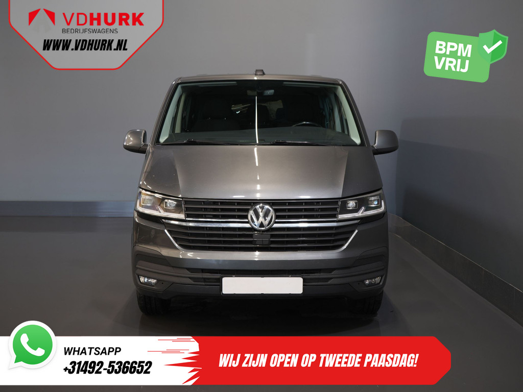 Volkswagen Transporter Bestelbus 2.0 TDI 150 pk DSG Aut. L2 DC Dubbel Cabine BPM VRIJ! LED/ Adapt.Cruise/ Standkachel/ Stoelverw./ Carplay/ Camera/ PDC/ LMV/ Tre 6