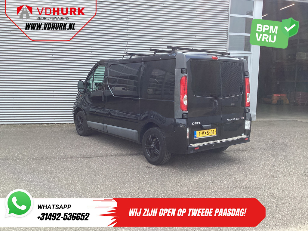 Opel Vivaro Bestelbus 2.5 CDTI 145 pk BPM VRIJ! APK 08-2025/ 3 Pers./ LMV/ PDC/ Dakdragers/ Cruise/ Airco 1