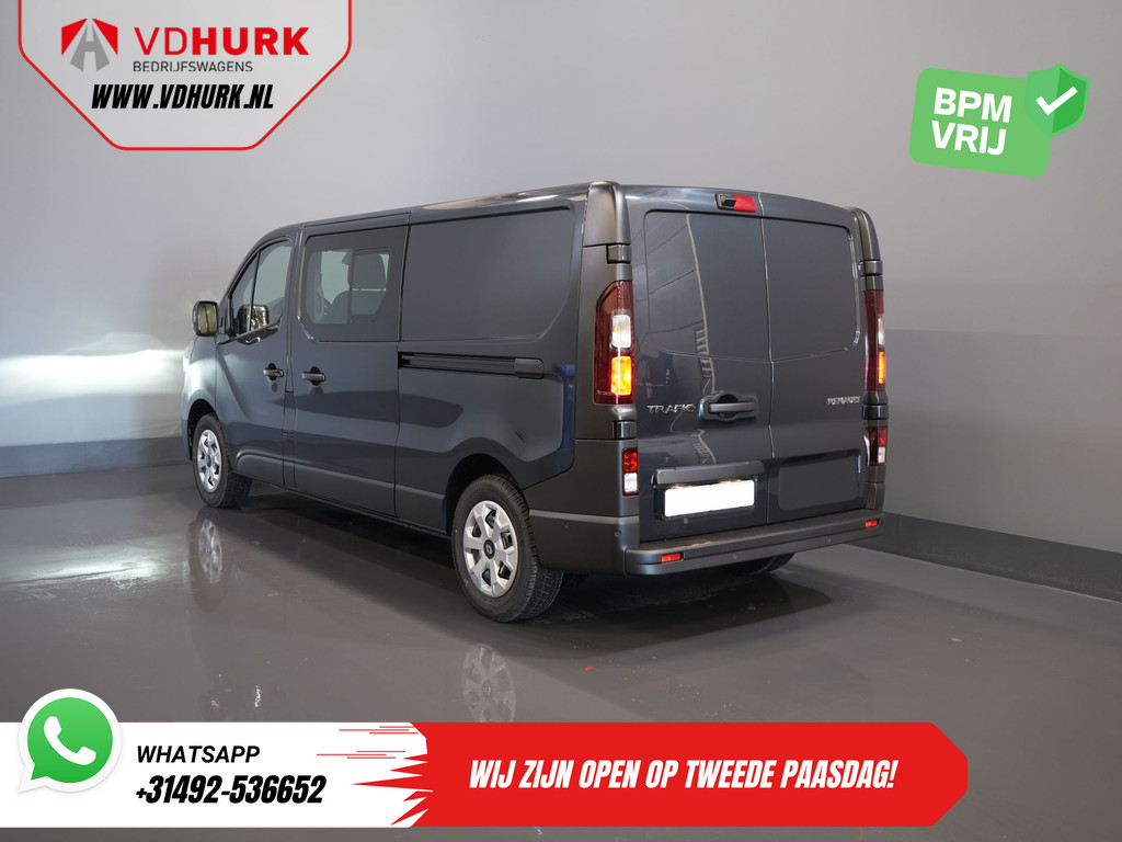 Renault Trafic Bestelbus 2.0 dCi 130 pk L2 BPM VRIJ! DC Dubbel Cabine LED/ 2xSchuifdeur/ Navi/ Carplay/ Camera/ PDC/ Cruise 1