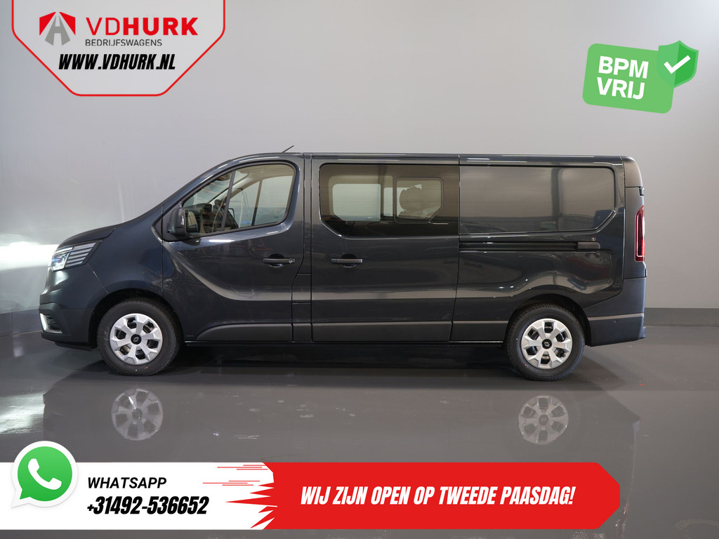 Renault Trafic Bestelbus 2.0 dCi 130 pk L2 BPM VRIJ! DC Dubbel Cabine LED/ 2xSchuifdeur/ Navi/ Carplay/ Camera/ PDC/ Cruise 9