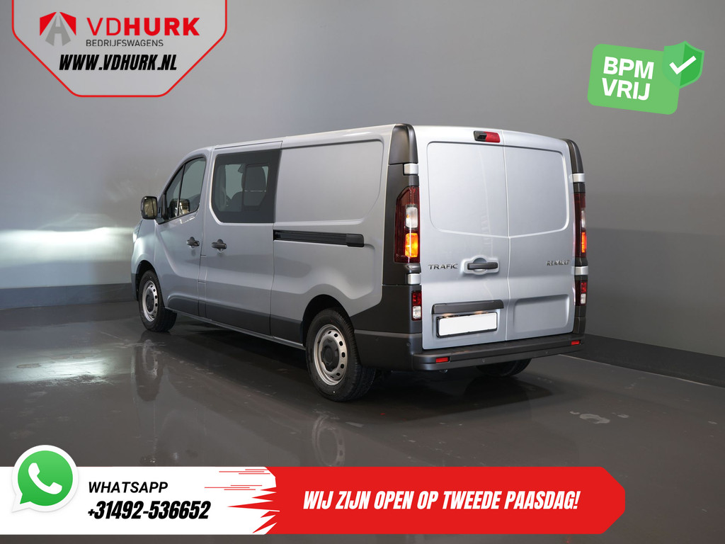 Renault Trafic Bestelbus 2.0 dCi 130 pk L2 BPM VRIJ! DC Dubbel Cabine LED/ 2xSchuifdeur/ Navi/ Carplay/ Camera/ PDC/ Cruise 1