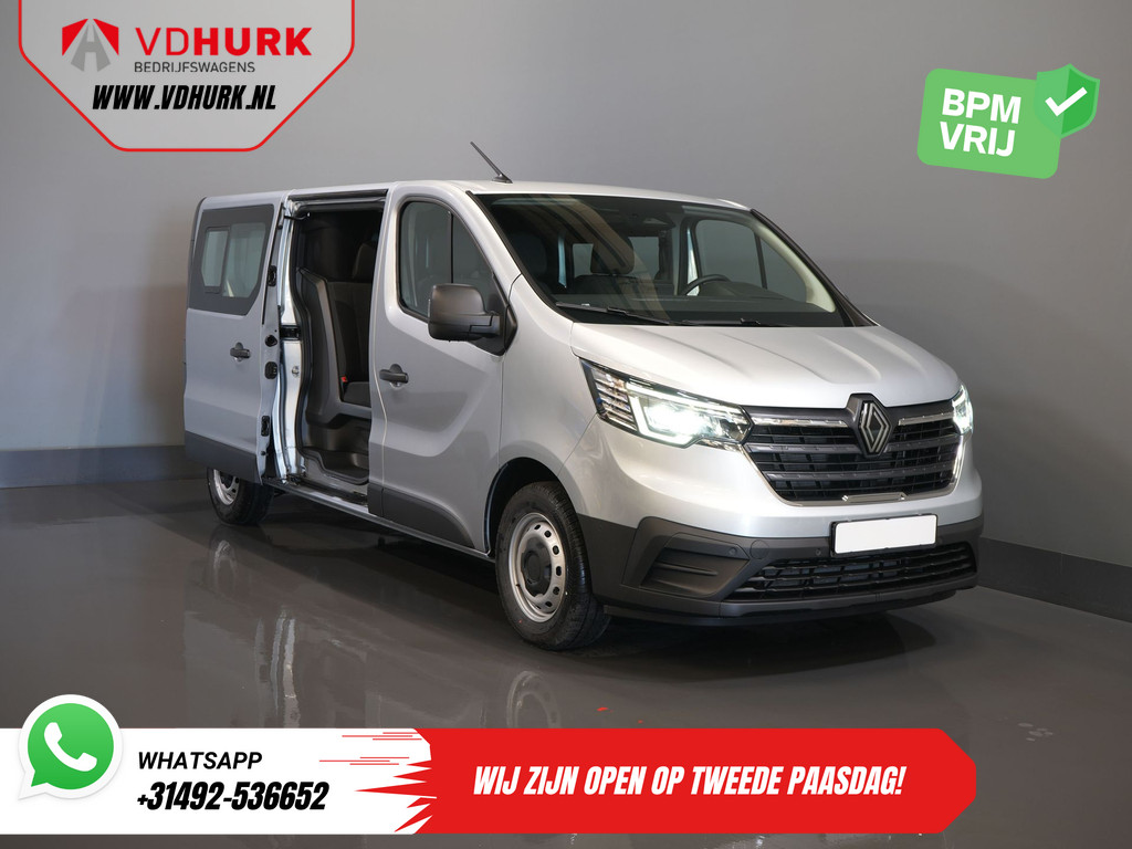 Renault Trafic Bestelbus 2.0 dCi 130 pk L2 BPM VRIJ! DC Dubbel Cabine LED/ 2xSchuifdeur/ Navi/ Carplay/ Camera/ PDC/ Cruise 8