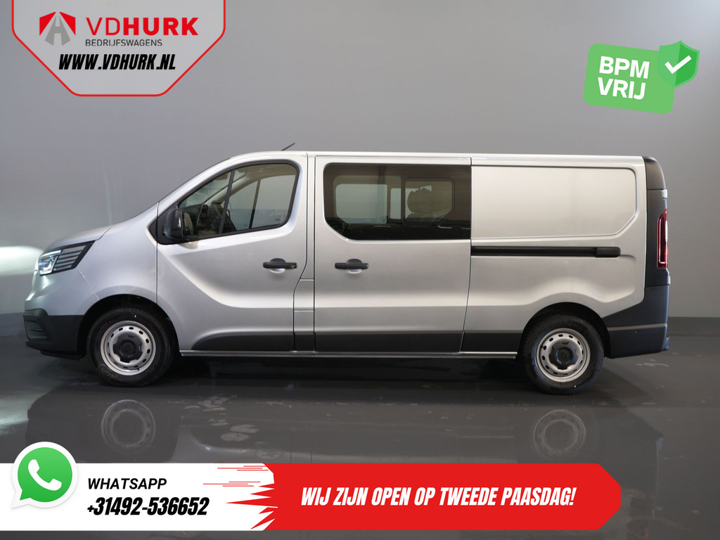 Renault Trafic Bestelbus 2.0 dCi 130 pk L2 BPM VRIJ! DC Dubbel Cabine LED/ 2xSchuifdeur/ Navi/ Carplay/ Camera/ PDC/ Cruise 9