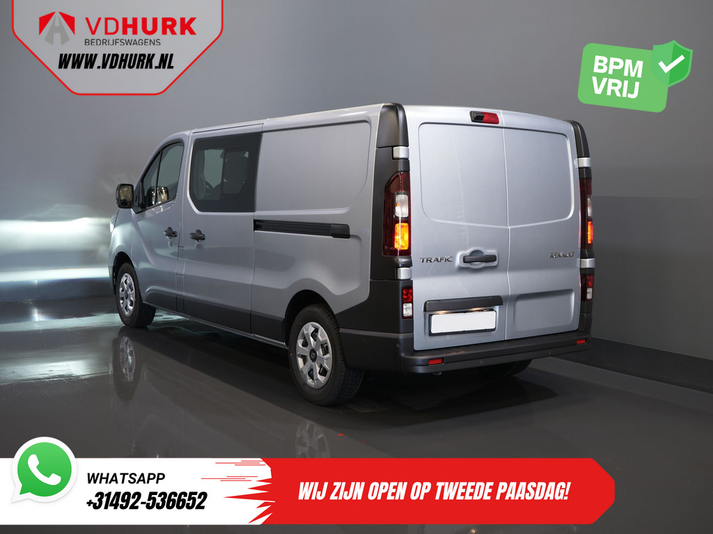 Renault Trafic Bestelbus 2.0 dCi 130 pk L2 BPM VRIJ! DC Dubbel Cabine LED/ 2xSchuifdeur/ Navi/ Carplay/ Camera/ PDC/ Cruise 1