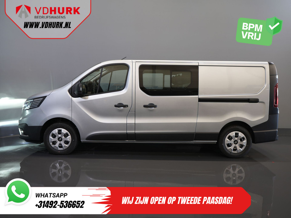 Renault Trafic Bestelbus 2.0 dCi 130 pk L2 BPM VRIJ! DC Dubbel Cabine LED/ 2xSchuifdeur/ Navi/ Carplay/ Camera/ PDC/ Cruise 9