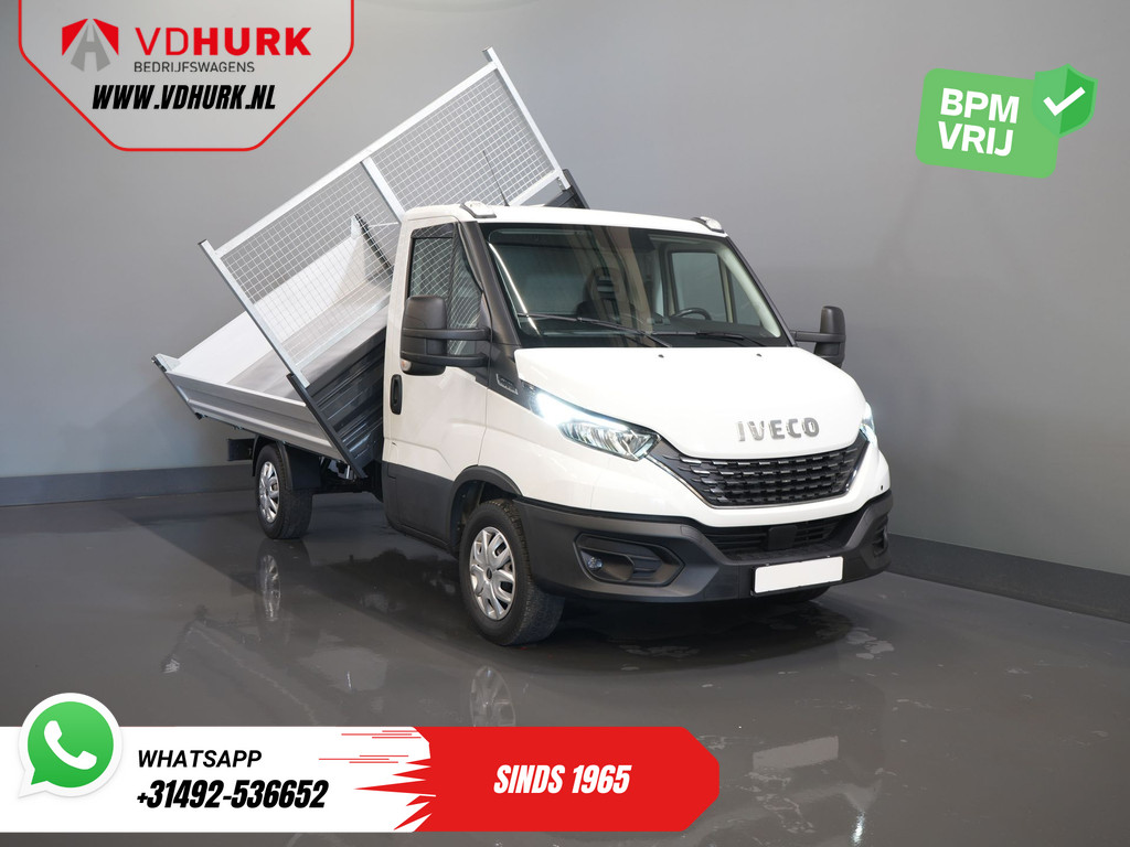 Iveco Daily Open laadbak 35S16V 2.3 160 pk Aut. ZF 3 Zijde Kipper BPM VRIJ! 3.5t Trekverm./ LED/ Gev.Stoel/ Climate/ Cruise/ DAB/ Open Laadbak/ Pick Up/  0