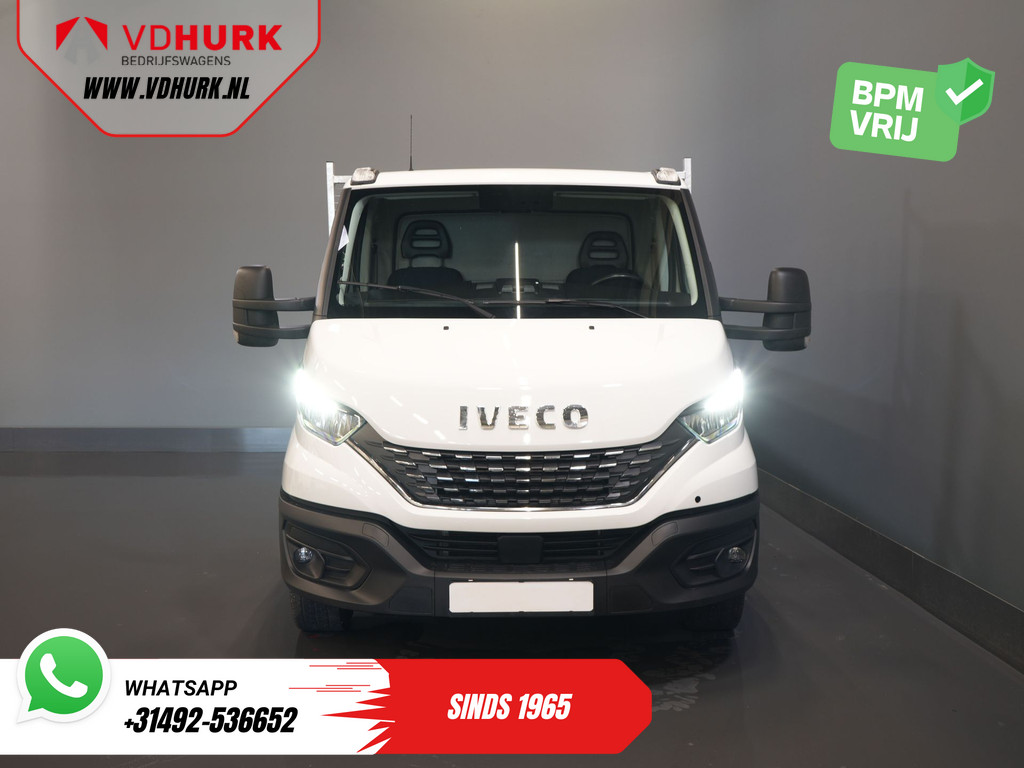 Iveco Daily Open laadbak 35S16V 2.3 160 pk Aut. ZF 3 Zijde Kipper BPM VRIJ! 3.5t Trekverm./ LED/ Gev.Stoel/ Climate/ Cruise/ DAB/ Open Laadbak/ Pick Up/  6