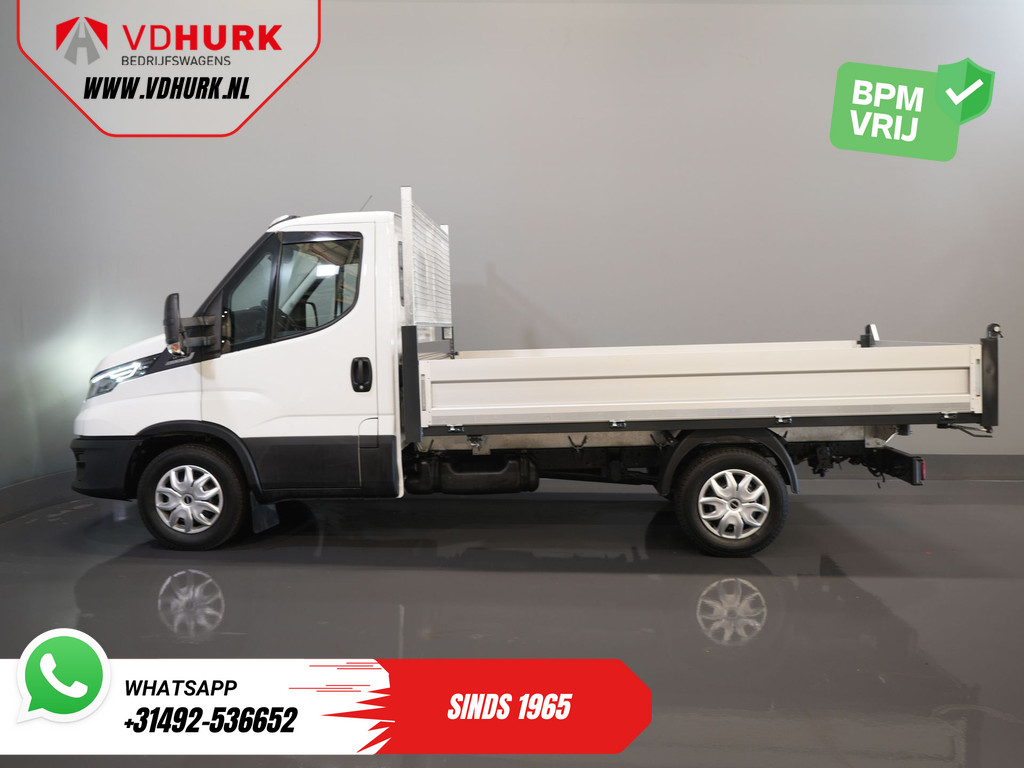 Iveco Daily Open laadbak 35S16V 2.3 160 pk Aut. ZF 3 Zijde Kipper BPM VRIJ! 3.5t Trekverm./ LED/ Gev.Stoel/ Climate/ Cruise/ DAB/ Open Laadbak/ Pick Up/  9