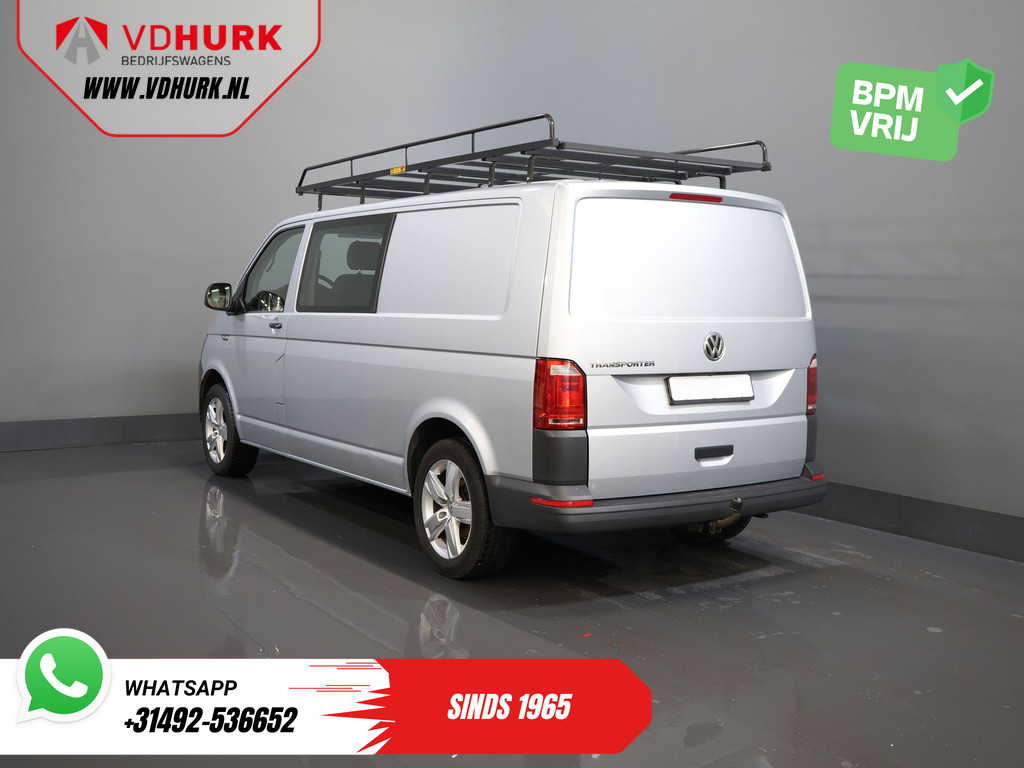 Volkswagen Transporter Bestelbus 2.0 TDI L2 DC Dubbel Cabine BPM VRIJ! NL Auto/ Imperiaal/ Carplay/ 18