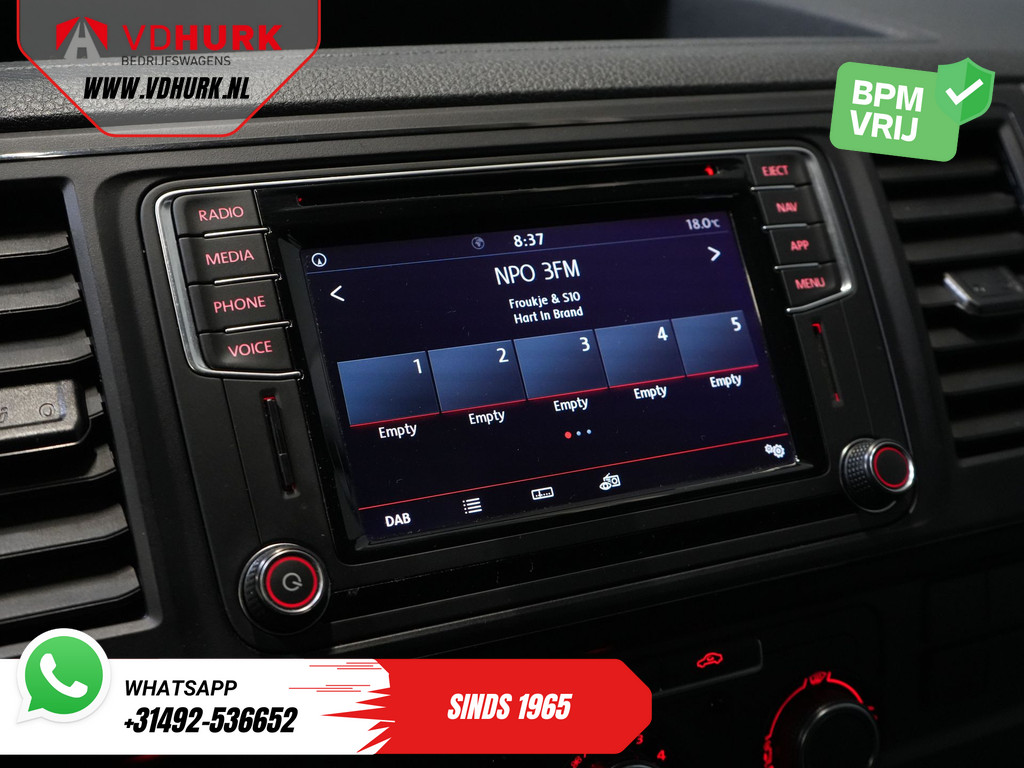 Volkswagen Transporter Bestelbus 2.0 TDI L2 DC Dubbel Cabine BPM VRIJ! NL Auto/ Imperiaal/ Carplay/ 18
