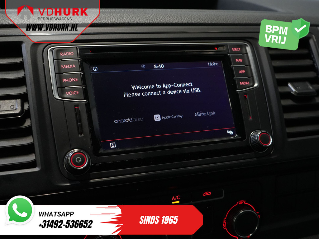 Volkswagen Transporter Bestelbus 2.0 TDI L2 DC Dubbel Cabine BPM VRIJ! NL Auto/ Imperiaal/ Carplay/ 18