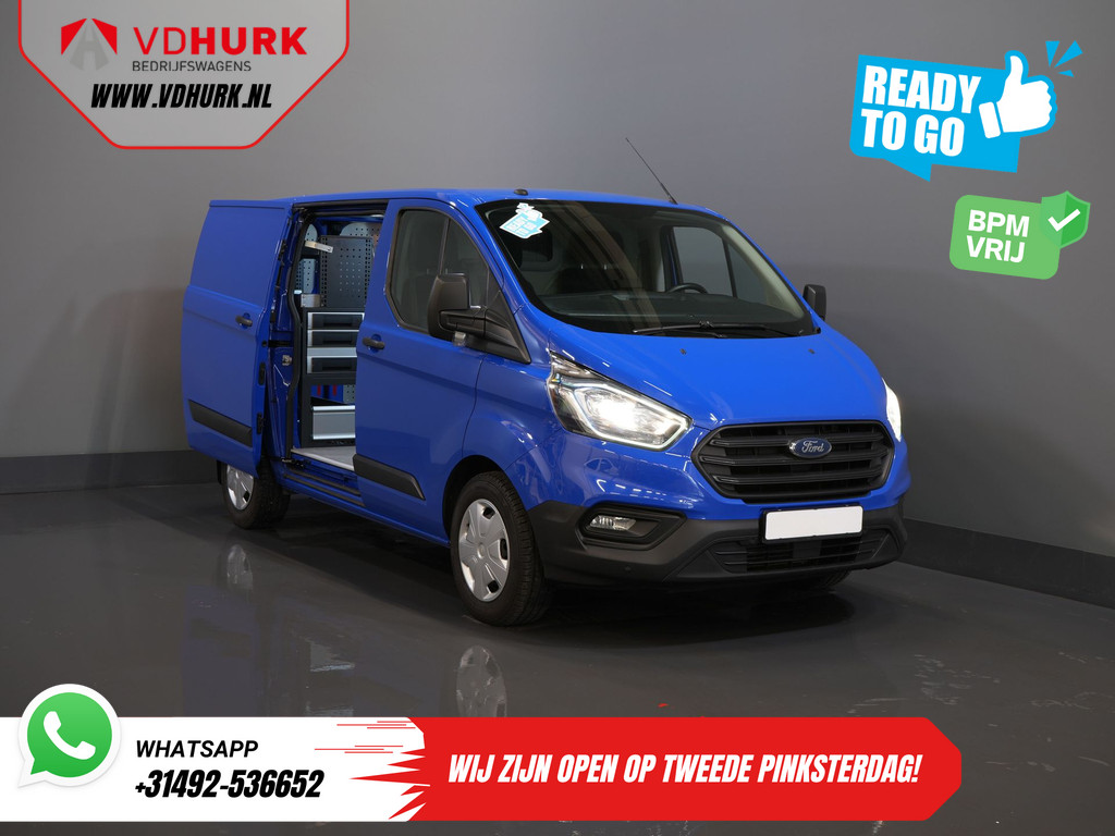 Ford Transit Custom Bestelbus 2.0 TDCI 130 pk Aut. BPM VRIJ! Ready2Go! BOTT Inrichting L+R/ Riem V.V/ Omvormer/ Gev.Stoel/ Stoelverw./ Cruise/ PDC/ Trekhaak/  8