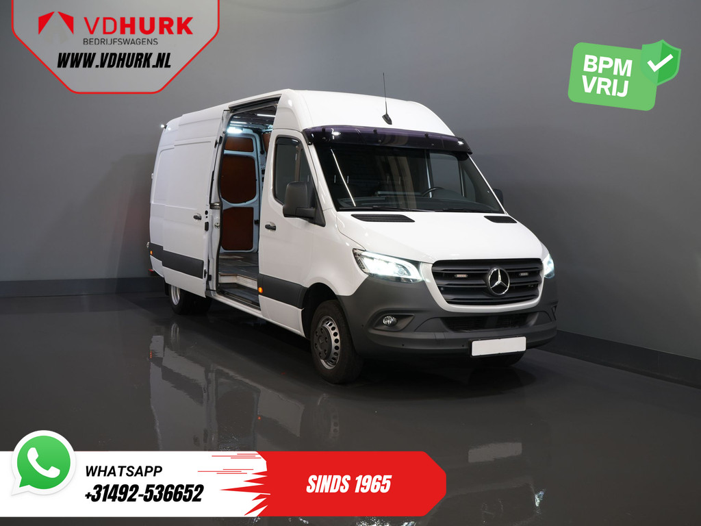 Mercedes-Benz Sprinter Bestelbus 519 3.0 CDI V6 Aut. L3H2 BPM VRIJ! LED/ Dubbel lucht/ 270Gr. Deuren/ Alarm III/ Navi/ Carplay/ Camera/ PDC/ Cruise/ Trekhaak/ Ai 8