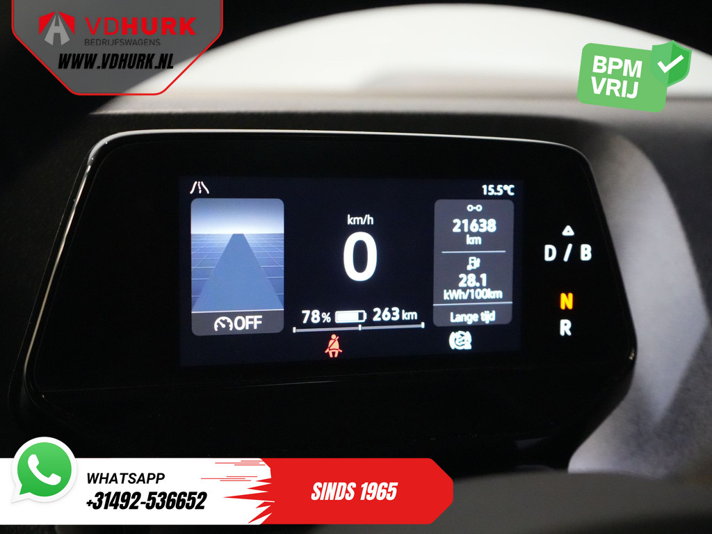 Volkswagen ID. Buzz Bestelbus Cargo 77 kWh 360km WLTP/ Adapt. Cruise/ Elek. Trekhaak/ Stoelverw./ Stuurverw./ Carplay/ Camera/ PDC/ LMV 22