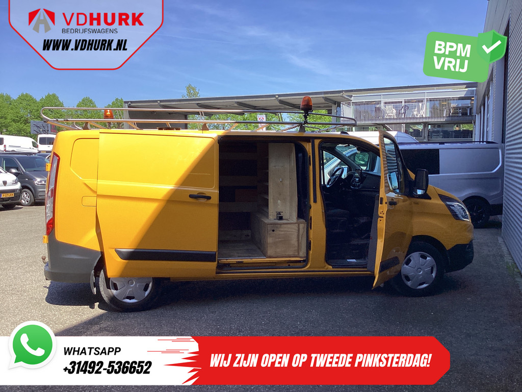 Ford Transit Custom Bestelbus 340 2.0 TDCI 130 pk L2 EXPORT ONLY Trend 2.8t Trekverm./ 2x Schuifdeur/ Imperiaal/ Carplay/ Camera/ Trekhaak 5