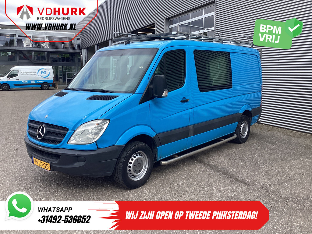 Mercedes-Benz Sprinter Bestelbus 313 2.2 CDI Aut. L2 DC Dubbel Cabine EXPORT ONLY Airco/ 2.8t Trekverm./ Imperiaal & Trap/ 7 Pers. 7