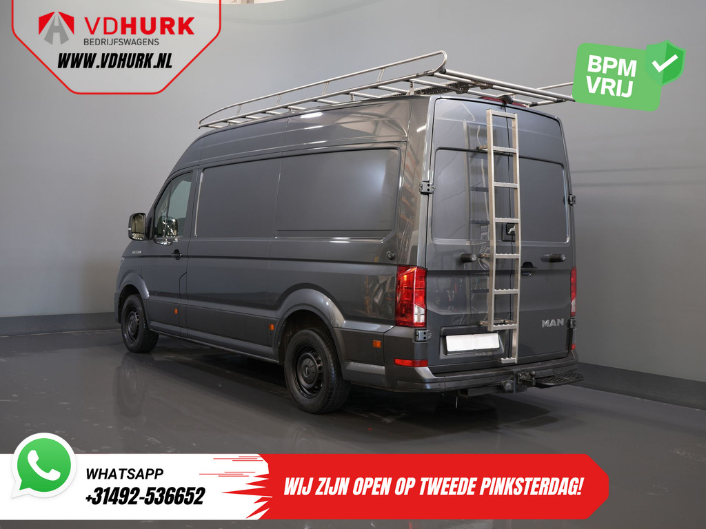 MAN TGE Bestelbus 35 2.0 180 pk DSG Aut. L3H3 BPM VRIJ! Imperiaal+Ladder/ Carplay/ Gev.stoel/ Inrichting/ Camera/ PDC/ Cruise/ Trekhaak/ Airco 1